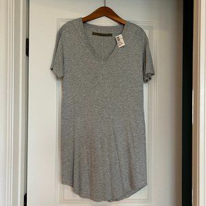 Revolve Enya Costa Designer Jersey Mini T-shirt Dress Gray NWT